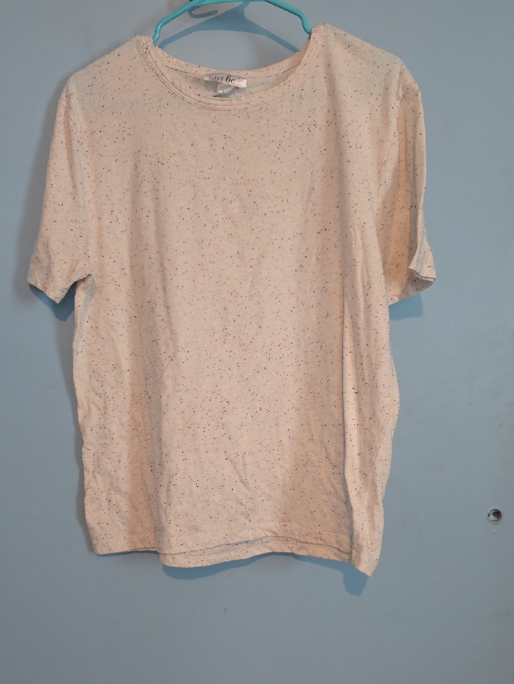 just be Cream Speckled Short-Sleeve Men's Tee